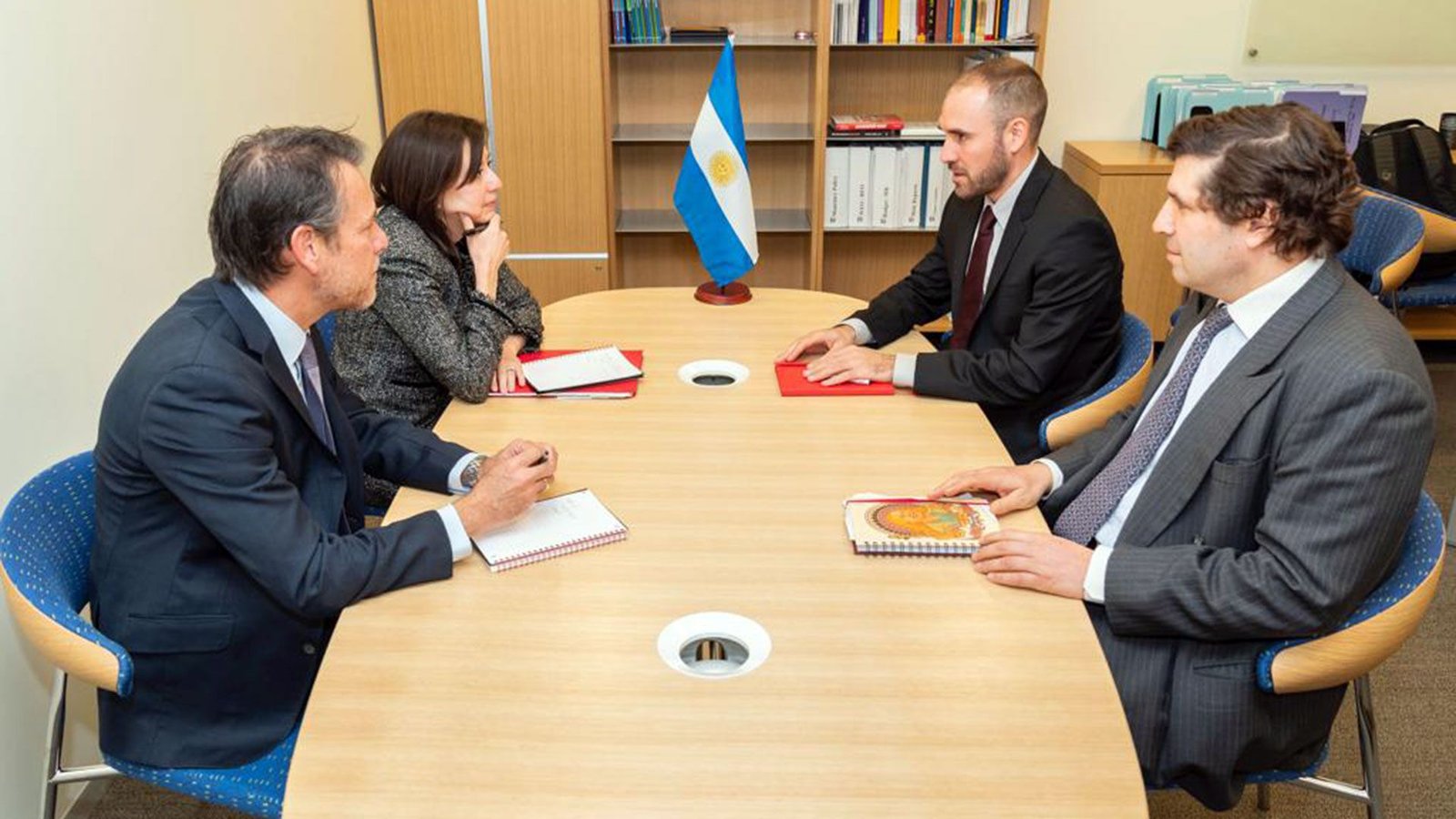 Guzmán con el FMI en una reciente discusión sobre la situación argentina