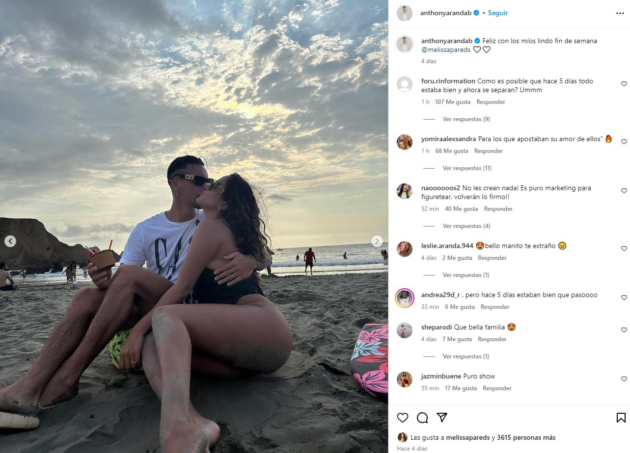 Melissa Paredes y Anthony Aranda terminaron su relación.