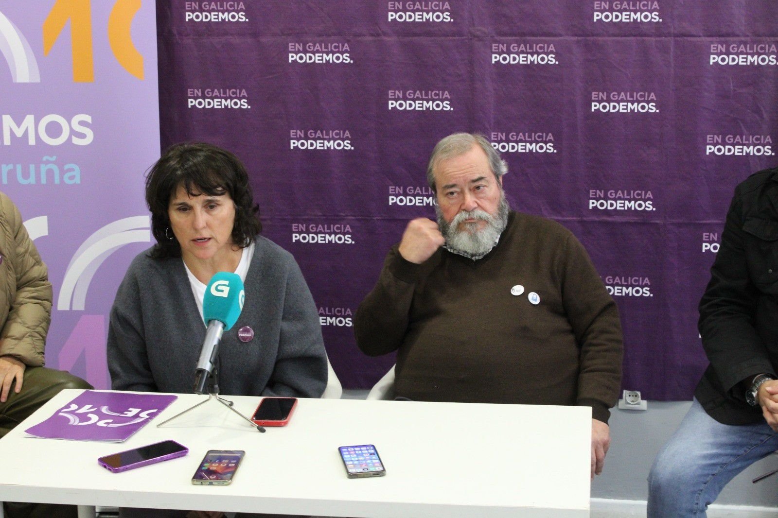 13/01/2024 Isabel Faraldo y Carlos Vázquez, de Podemos y Recortes Cero. POLITICA PODEMOS
