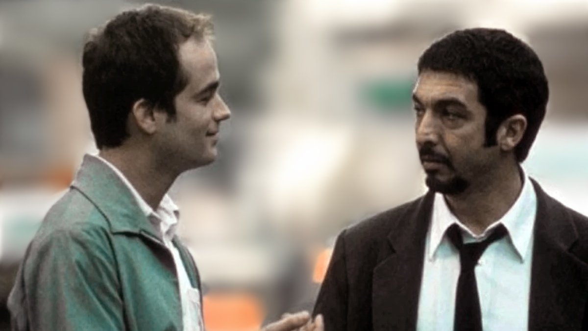 Gastn Pauls y Ricardo Darn en Nueve Reinas all por el ao 2000