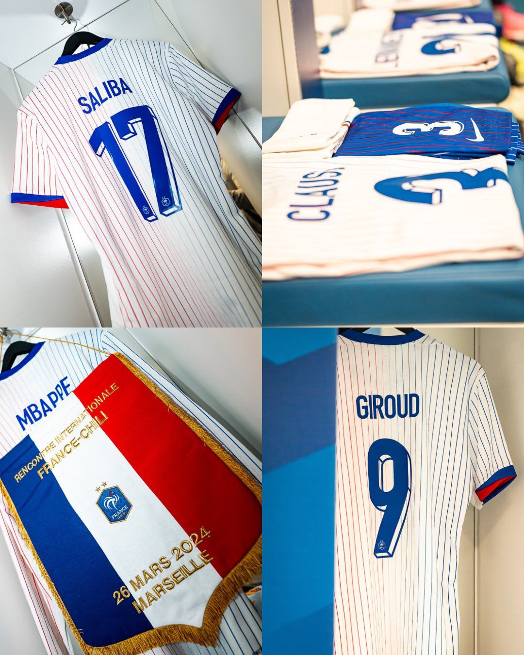 La camiseta alterna que utilizará Francia para el amistoso ante Chile.