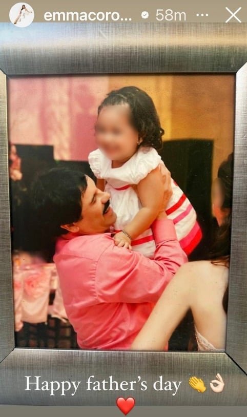 Emma Coronel publica foto de El Chapo durante el Día del Padre