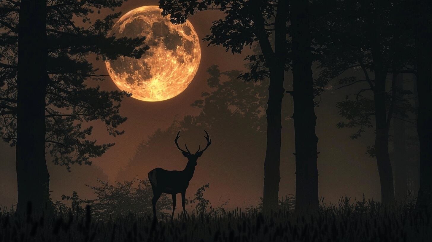 Luna llena de julio, conocida como Luna de Ciervo, visible en el cielo estrellado, naturaleza espectacular - (Imagen Ilustrativa Infobae)