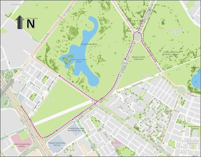Los usuarios que transiten en sentido norte – sur por la avenida carrera 60 y deseen tomar la avenida calle 63 al occidente, deberán continuar por la avenida carrera 60 al sur y avenida calle 53 o avenida calle 26 al occidente - crédito Alcaldía de Bogotá