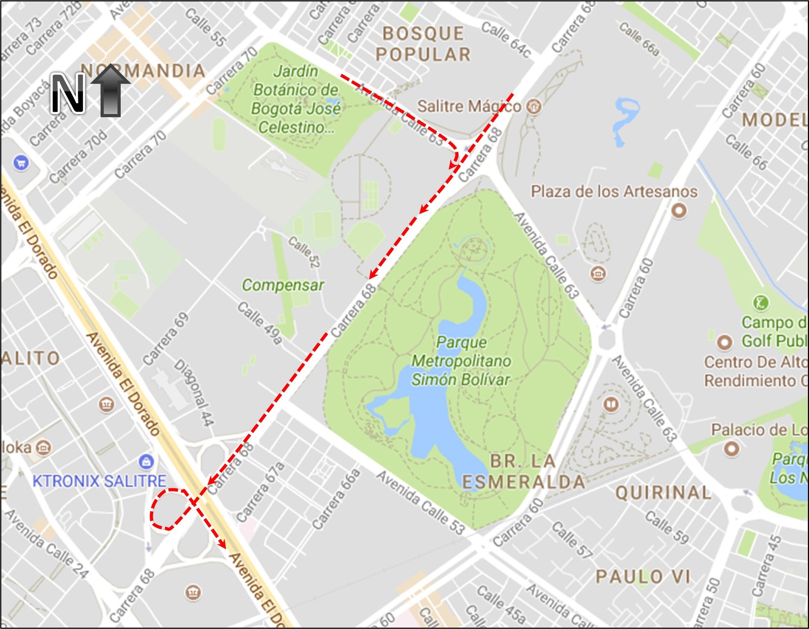 Los usuarios que transiten en sentido occidente – oriente por la calle 63, deberán tomar la carrera 68 al sur y avenida calle 26 al oriente - crédito Alcaldía de Bogotá